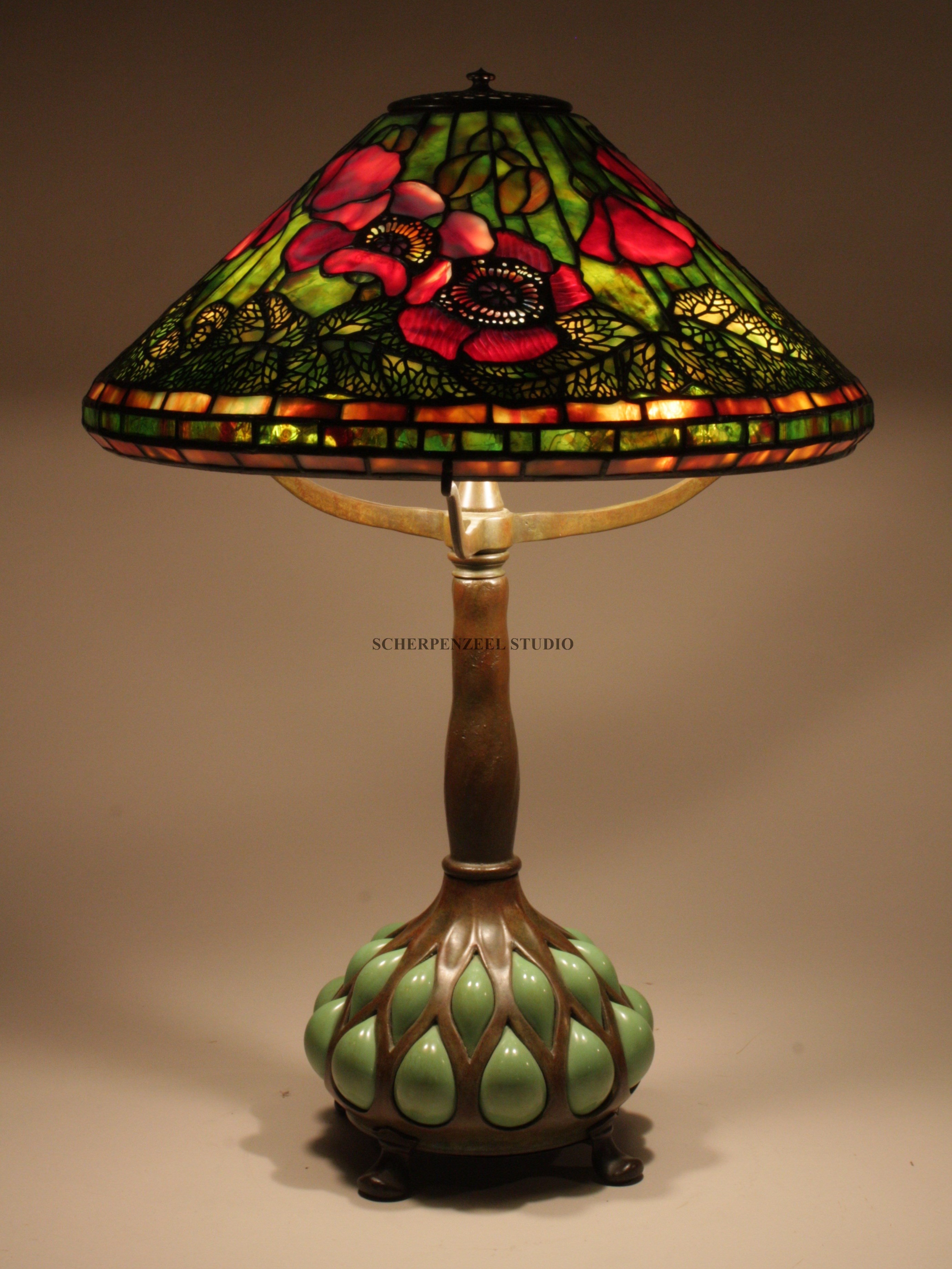 16" Poppy on Vial base